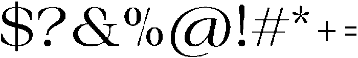 Auralic Variable High Semi Condensed ttf (400) Font OTHER CHARS