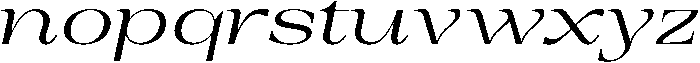 Auralic Variable High Semi Expanded Italic ttf (400) Font LOWERCASE