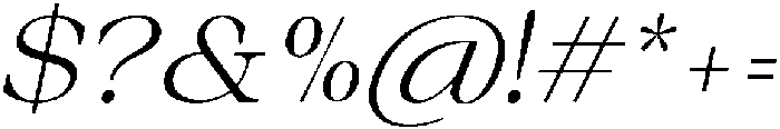 Auralic Variable Light High Semi Condensed Italic ttf (300) Font OTHER CHARS