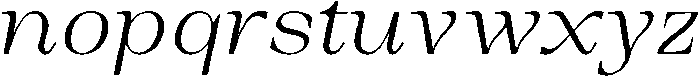 Auralic Variable Light High Semi Condensed Italic ttf (300) Font LOWERCASE