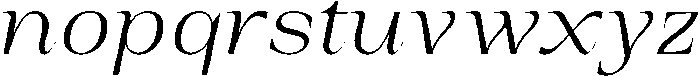 Auralic Variable Light Semi Condensed Italic ttf (300) Font LOWERCASE