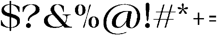 Auralic Variable Medium High Semi Condensed ttf (500) Font OTHER CHARS