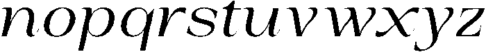 Auralic Variable Semi Condensed Italic ttf (400) Font LOWERCASE