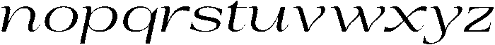 Auralic Variable Semi Expanded Italic ttf (400) Font LOWERCASE