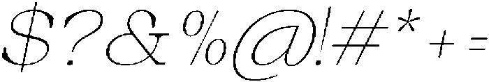 Auralic Variable Thin High Semi Condensed Italic ttf (100) Font OTHER CHARS