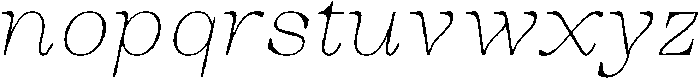 Auralic Variable Thin High Semi Condensed Italic ttf (100) Font LOWERCASE