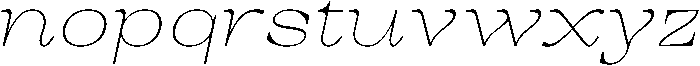 Auralic Variable Thin High Semi Expanded Italic ttf (100) Font LOWERCASE