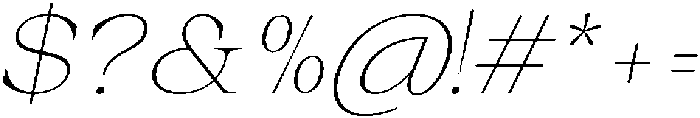 Auralic Variable Thin Semi Condensed Italic ttf (100) Font OTHER CHARS