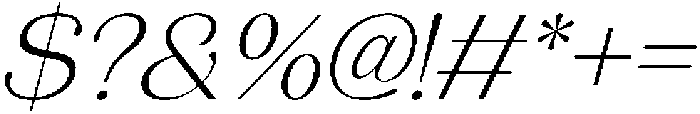Aurelise Extra Light Italic otf (200) Font OTHER CHARS