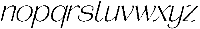 Aurelise Extra Light Italic otf (200) Font LOWERCASE