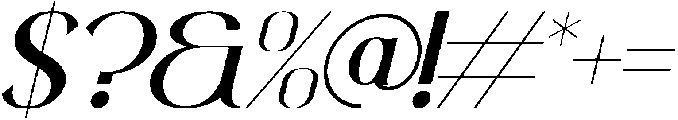 Aurenza Italic otf (400) Font OTHER CHARS