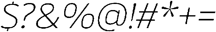 Aurisma Thin Italic otf (100) Font OTHER CHARS