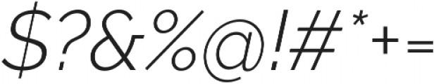 Aurora Light Italic otf (300) Font OTHER CHARS