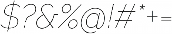 Aurora Thin Italic otf (100) Font OTHER CHARS
