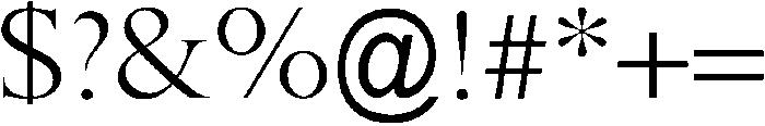 Aurora otf (400) Font OTHER CHARS