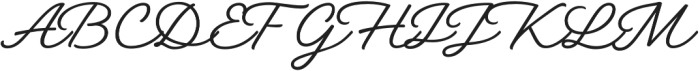 Austen Script Normal otf (400) Font UPPERCASE