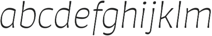 Auster Rounded ExtraLight Italic otf (200) Font LOWERCASE