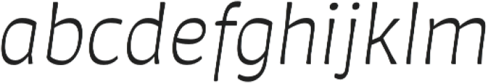 Auster Rounded Light Italic otf (300) Font LOWERCASE