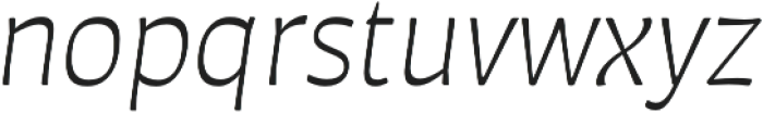 Auster Rounded Light Italic otf (300) Font LOWERCASE