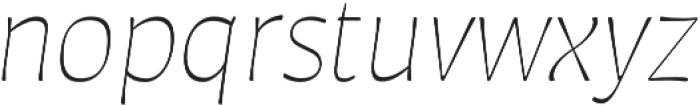 Auster Rounded Thin Italic otf (100) Font LOWERCASE