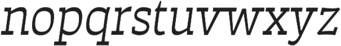 Auster Slab Book Italic otf (400) Font LOWERCASE