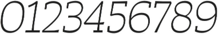 Auster Slab ExtraLight Italic otf (200) Font OTHER CHARS