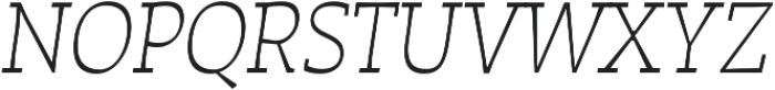 Auster Slab ExtraLight Italic otf (200) Font UPPERCASE