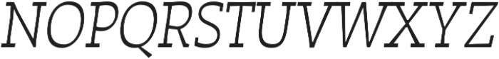 Auster Slab Light Italic otf (300) Font UPPERCASE