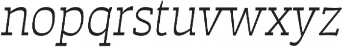 Auster Slab Light Italic otf (300) Font LOWERCASE