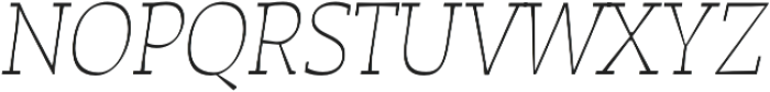 Auster Slab Thin Italic otf (100) Font UPPERCASE