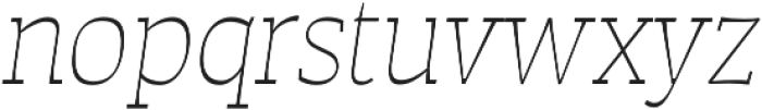 Auster Slab Thin Italic otf (100) Font LOWERCASE