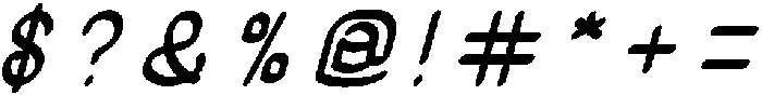 Authentic Love Bold otf (700) Font OTHER CHARS