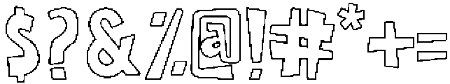 Authentic Scratch  Outline otf (400) Font OTHER CHARS