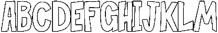 Authentic Scratch  Outline otf (400) Font UPPERCASE