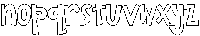 Authentic Scratch  Outline otf (400) Font LOWERCASE