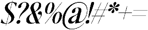 Author's Special Italic otf (400) Font OTHER CHARS