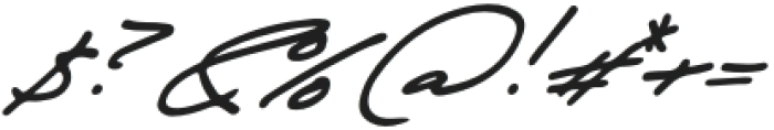 Autography Super Bold Italic otf (700) Font OTHER CHARS