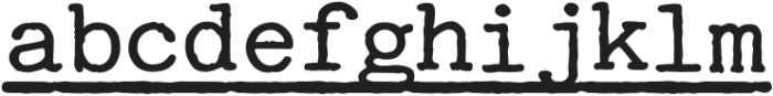 AutomaticUnderlined-Bold otf (700) Font LOWERCASE