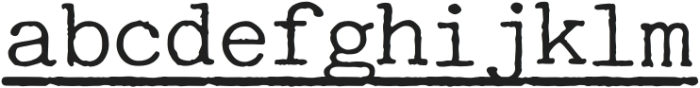 AutomaticUnderlined-Regular otf (400) Font LOWERCASE