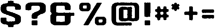 Autoparts Extra Wide Rough otf (400) Font OTHER CHARS