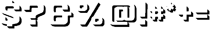 Autoparts Extra Wide Shadow otf (400) Font OTHER CHARS