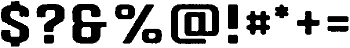 Autoparts Semi Wide Rough otf (400) Font OTHER CHARS
