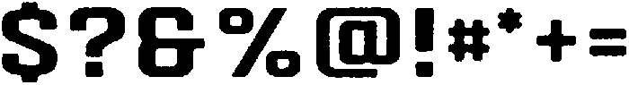 Autoparts Wide Rough otf (400) Font OTHER CHARS