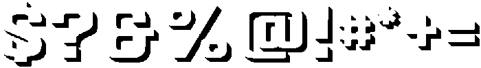 Autoparts Wide Shadow otf (400) Font OTHER CHARS