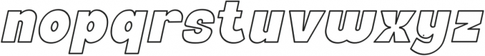 Auxiliary Hollow Italic Italic ttf (400) Font LOWERCASE