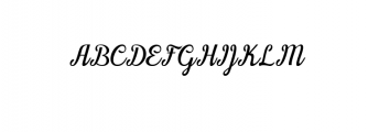 Audy Script Font UPPERCASE