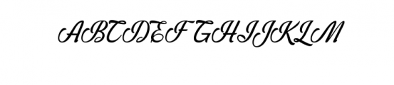 Aurisha script.ttf Font UPPERCASE