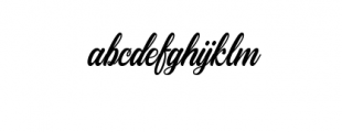 Aurisha script.ttf Font LOWERCASE