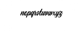 Aurisha script.ttf Font LOWERCASE