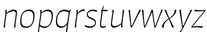 Auster Rounded Extra Light Italic Font LOWERCASE